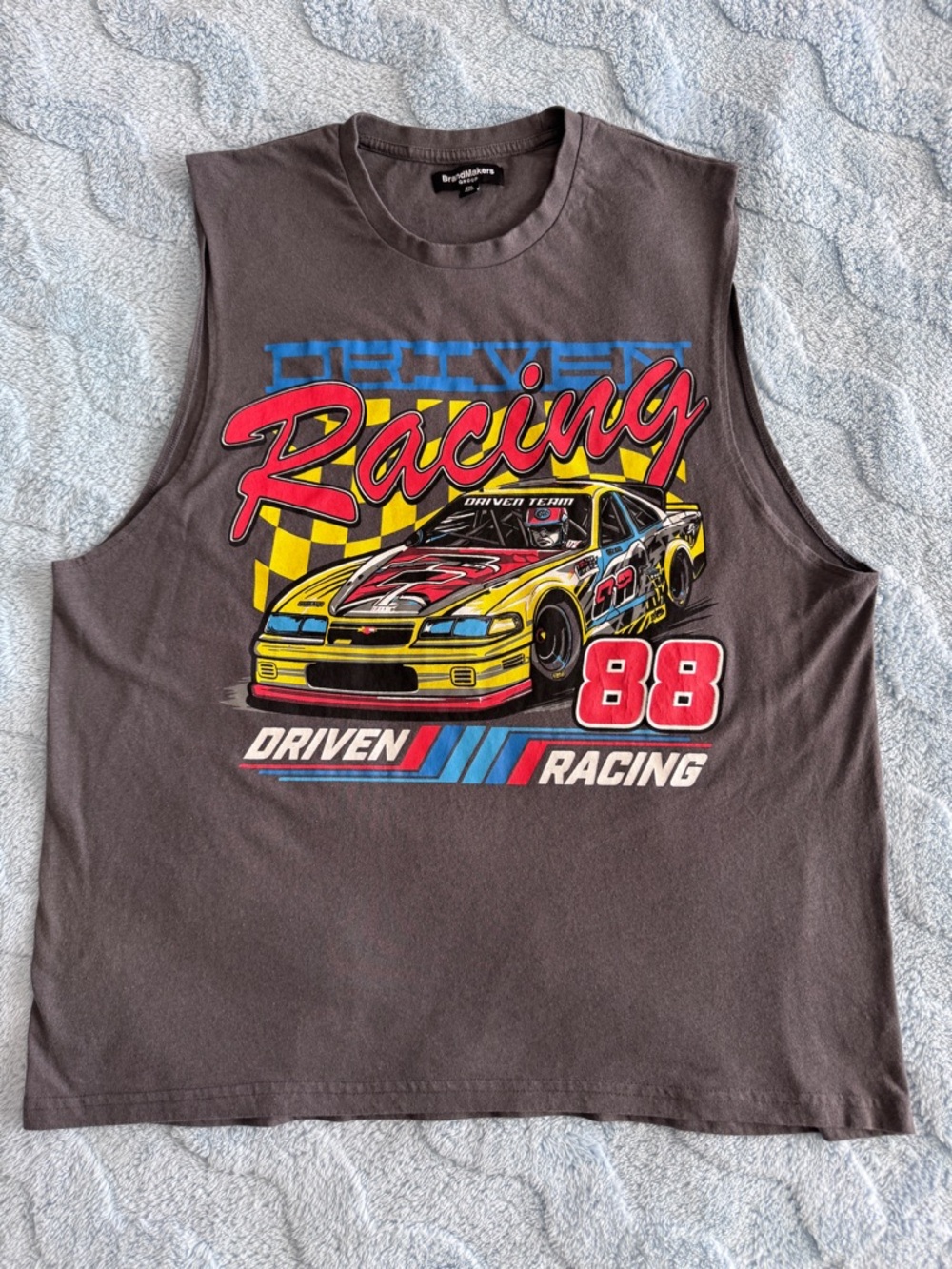 BrandMakers Men’s 2XL Driven Racing 88 Cut Off Sleeves T Shirt Tank